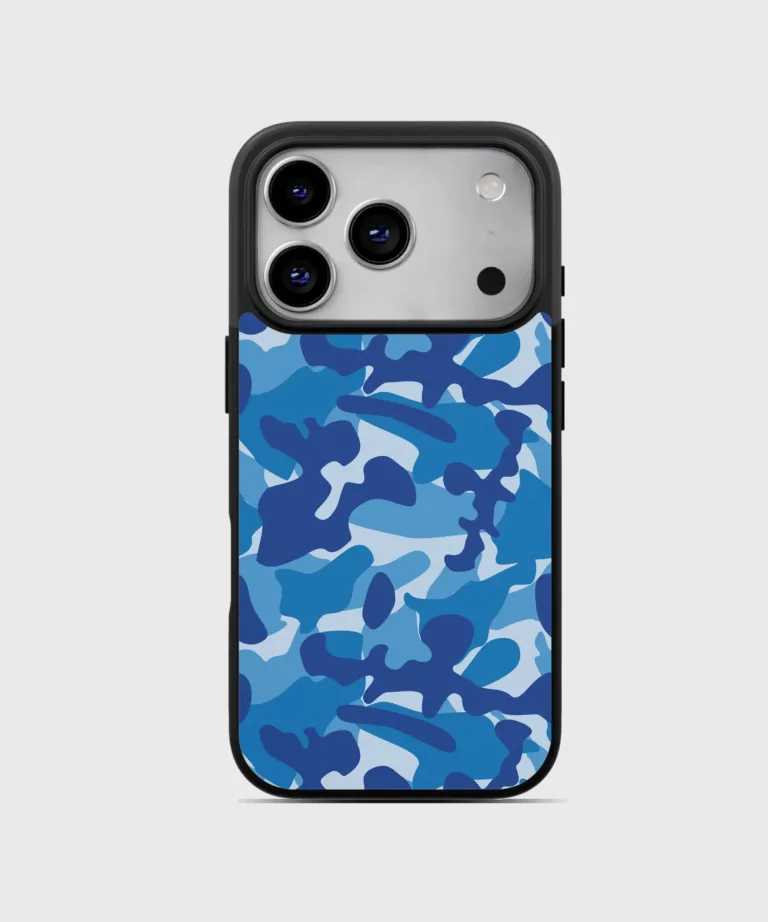 Blue Camo Magsafe Case Cover for iPhone 17 Pro