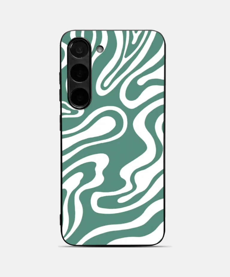 Teal Wavy Metal Case Cover for Samsung Galaxy A56
