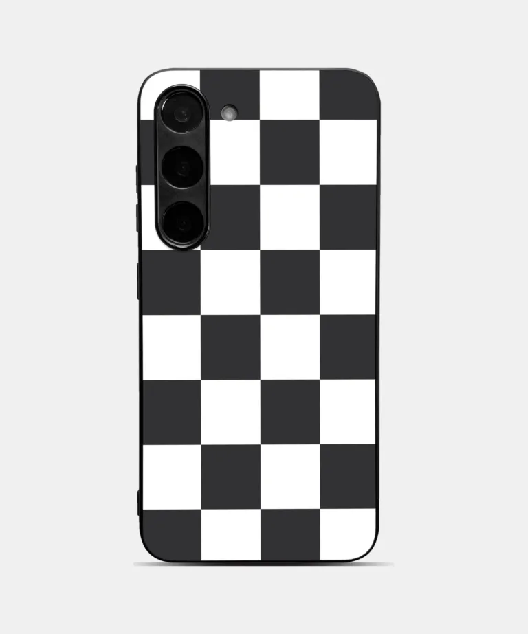 Vintage Check Metal Case Cover for Samsung Galaxy A56