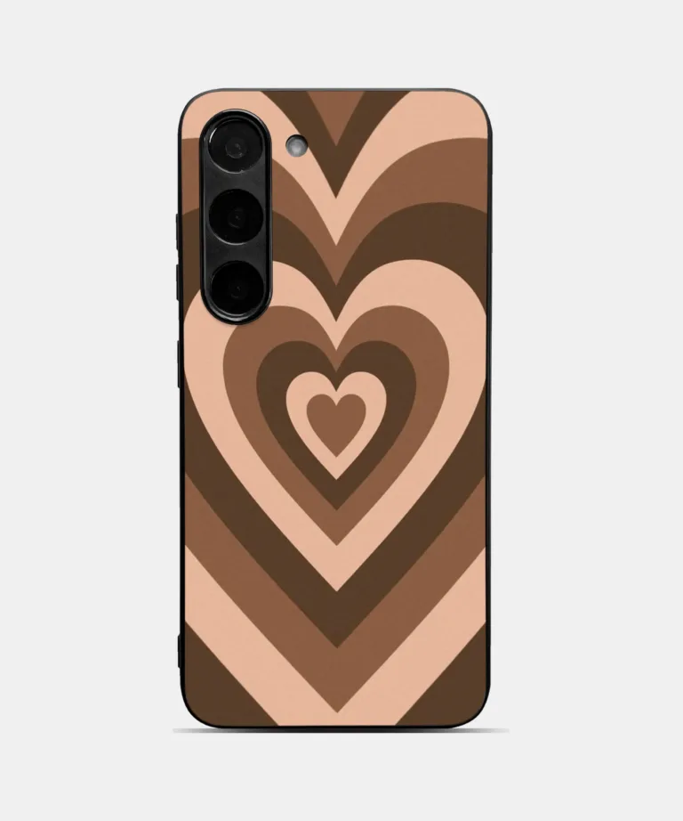 Mocha Hearts Metal Case Cover for Samsung Galaxy A56