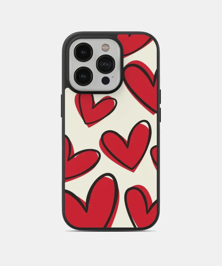 Red Hearts Magsafe Case Cover for iPhone 14 Pro Max