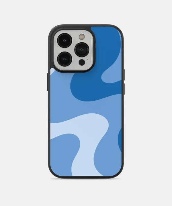 Blue Wavy Magsafe Case Cover for iPhone 14 Pro Max