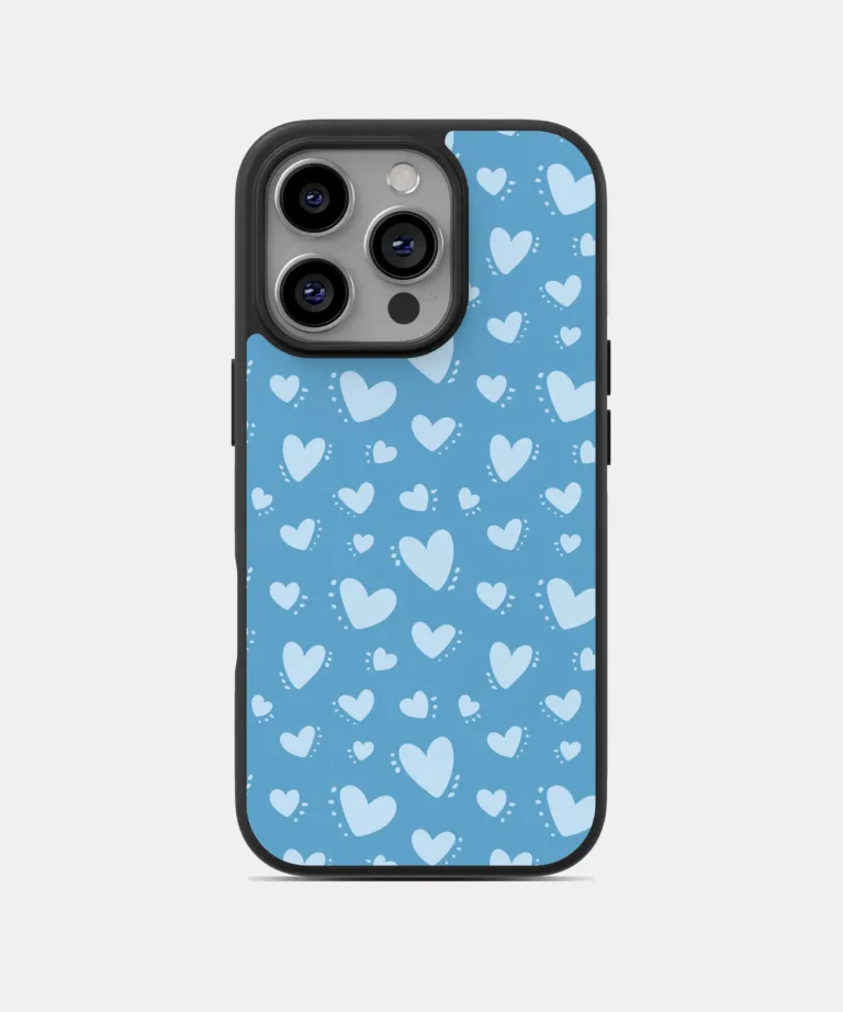 Blue Hearts Magsafe Case Cover for iPhone 15 Pro