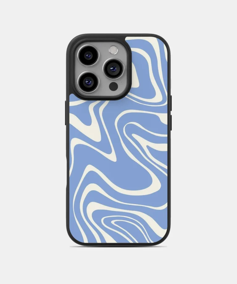 Blue Swirl Magsafe Case Cover for iPhone 15 Pro
