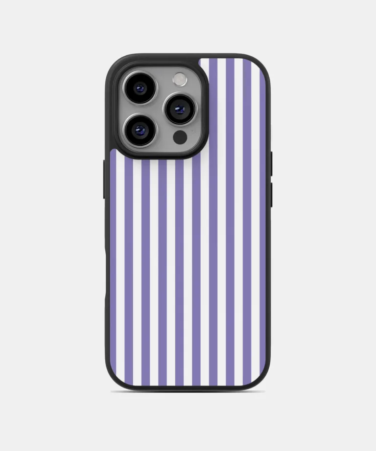 Purple Stripes Magsafe Case Cover for iPhone 15 Pro Max