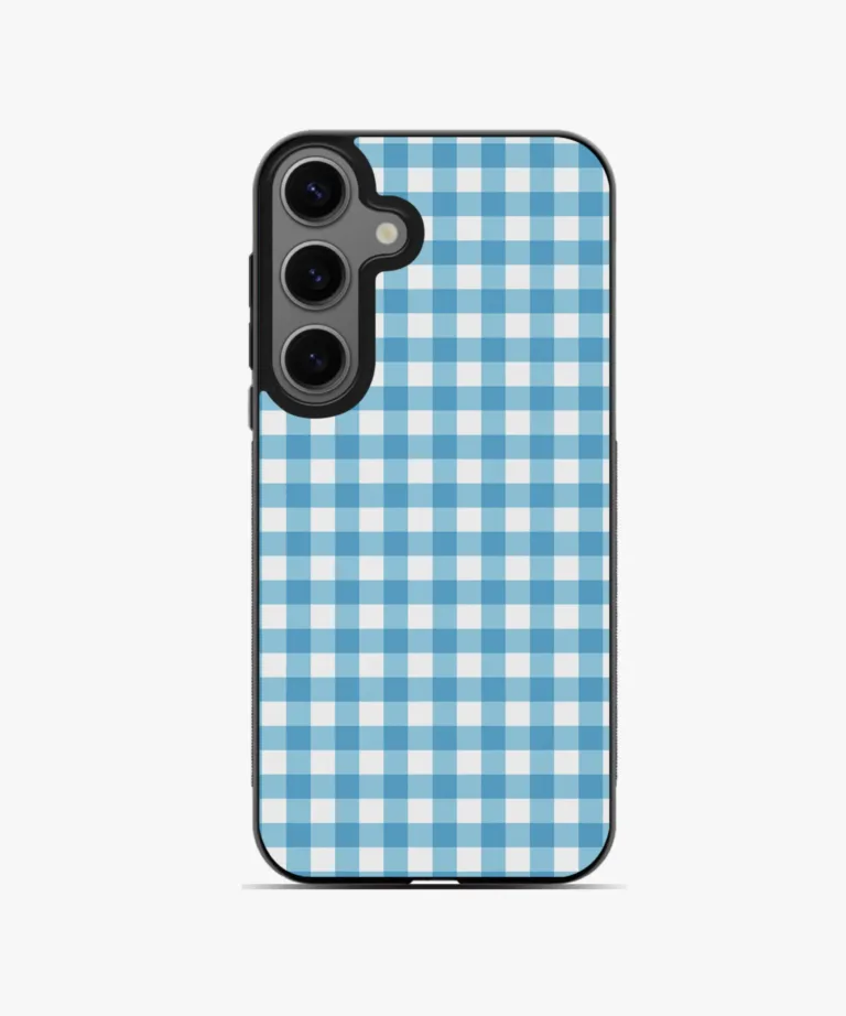 Sky Gingham Magsafe Case Cover for Samsung Galaxy S23 Plus