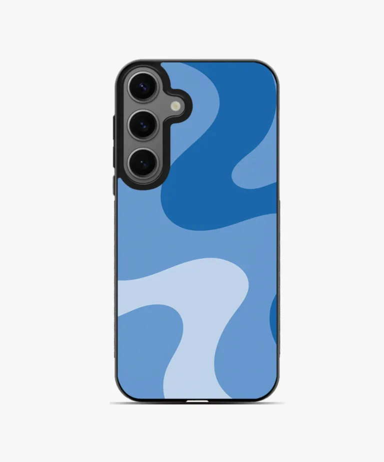 Blue Wavy Magsafe Case Cover for Samsung Galaxy S24