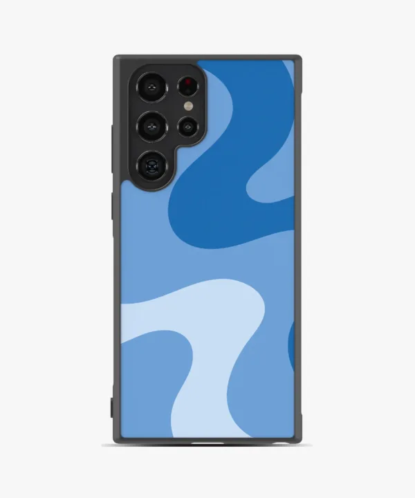 Blue Wavy Magsafe Case Cover for Samsung Galaxy S23 Ultra