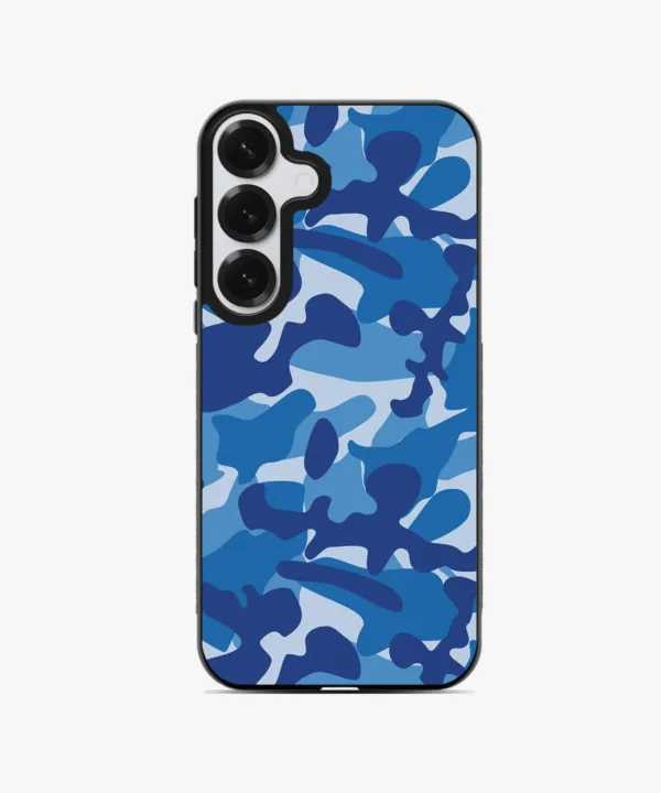 Blue Camo Magsafe Case Cover for Samsung Galaxy S25 Plus