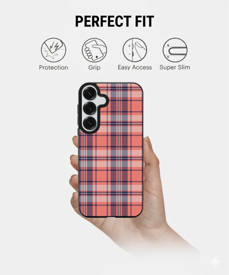 Plaid Pattern Magsafe Case Cover for Samsung Galaxy S25