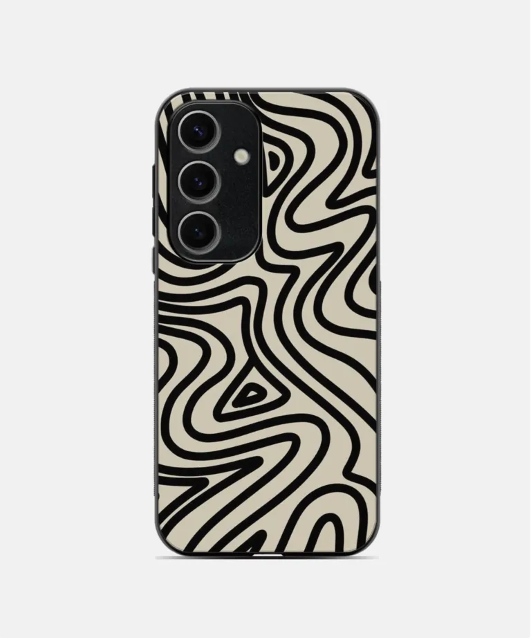 Wavy Lines Metal Case Cover for Samsung Galaxy A55