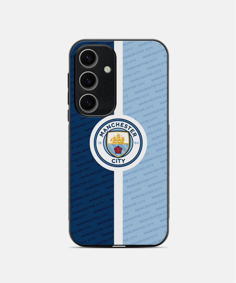 Man-City Inspired Metal Case Cover for Samsung Galaxy A55