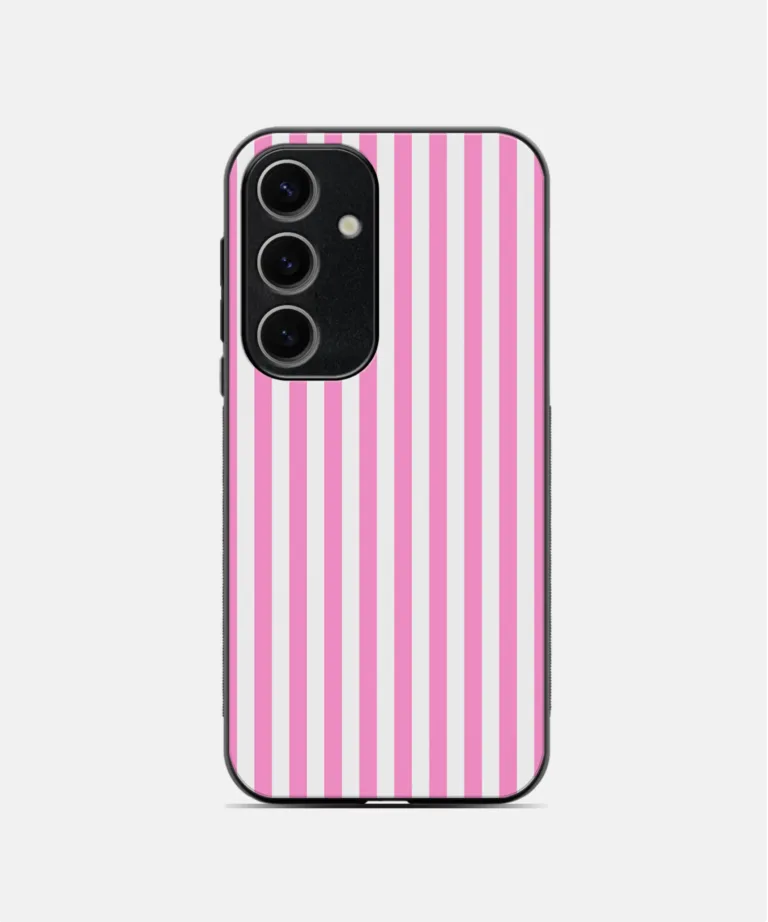 Pink Stripes Metal Case Cover for Samsung Galaxy A55
