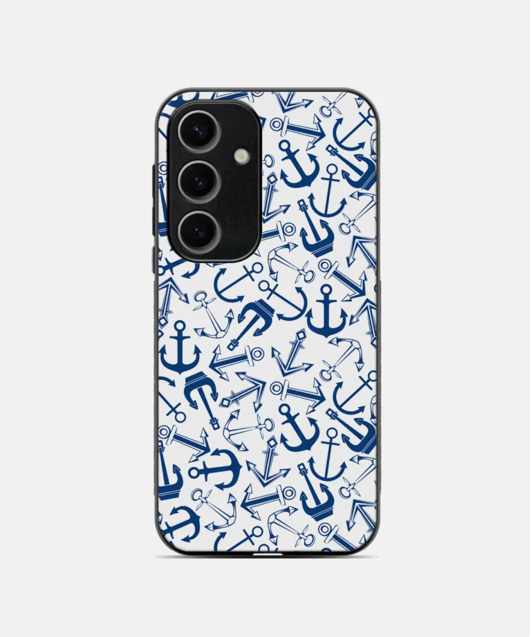 Nautical Anchors Metal Case Cover for Samsung Galaxy A55
