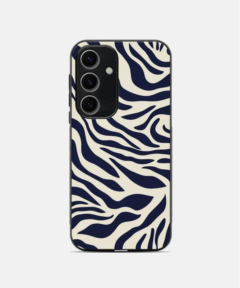 Zebra Pattern Metal Case Cover for Samsung Galaxy A55