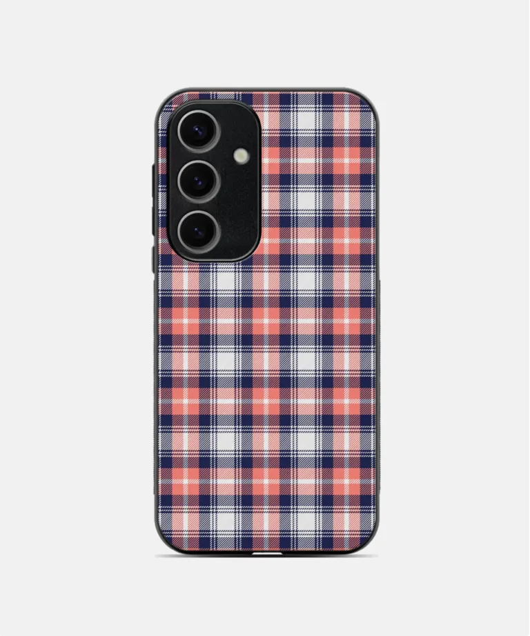 Sunset Tartan Metal Case Cover for Samsung Galaxy A55