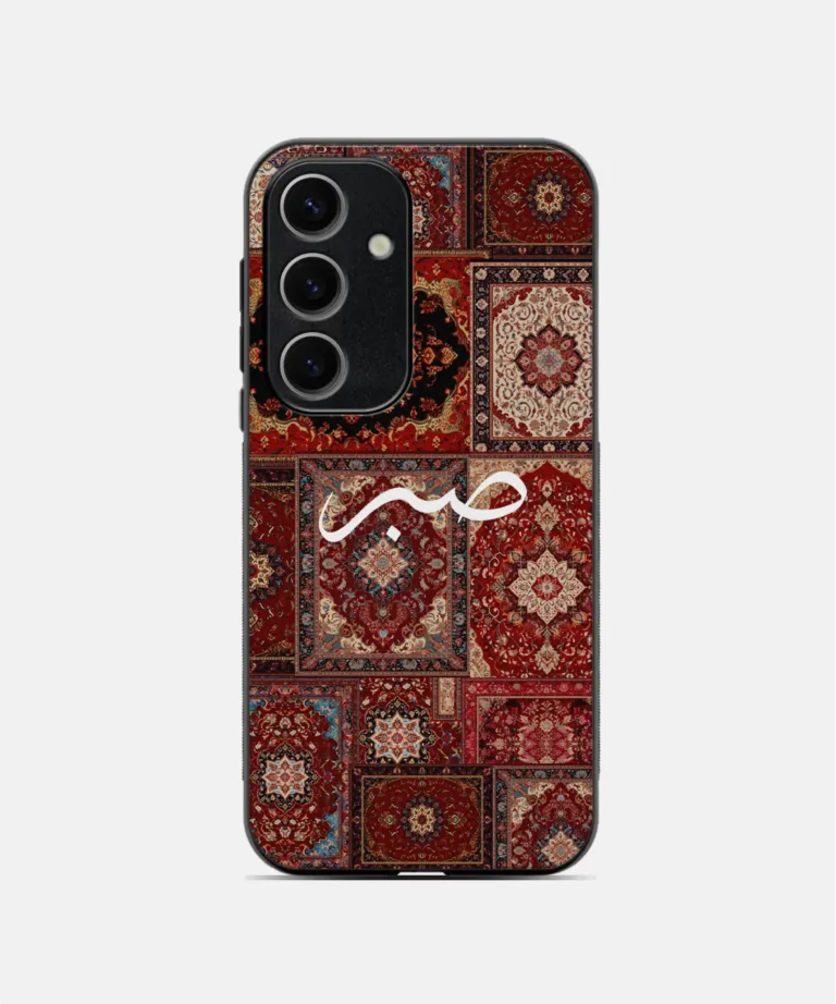 Shukr Red Persian Design Metal Case for Samsung Galaxy A55