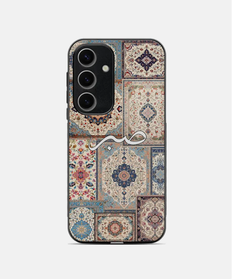 Sabr White-Biege Persian Design Metal Case for Samsung Galaxy A55