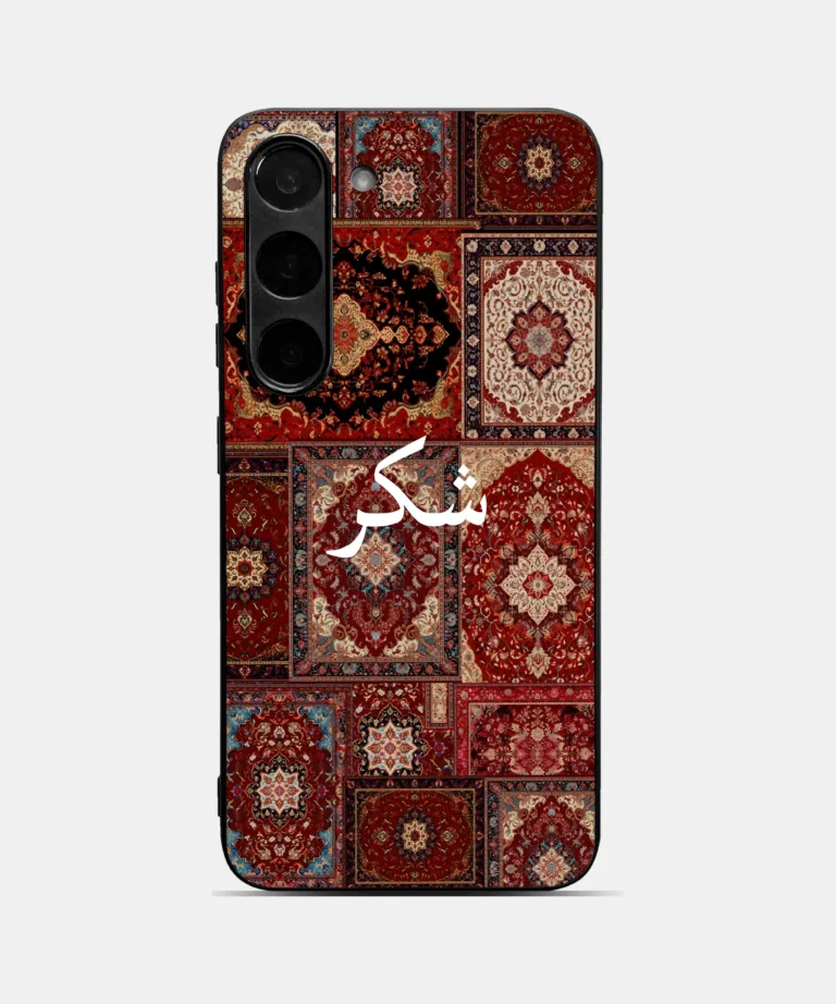 Shukr Red Persian Design Metal Case for Samsung Galaxy A56
