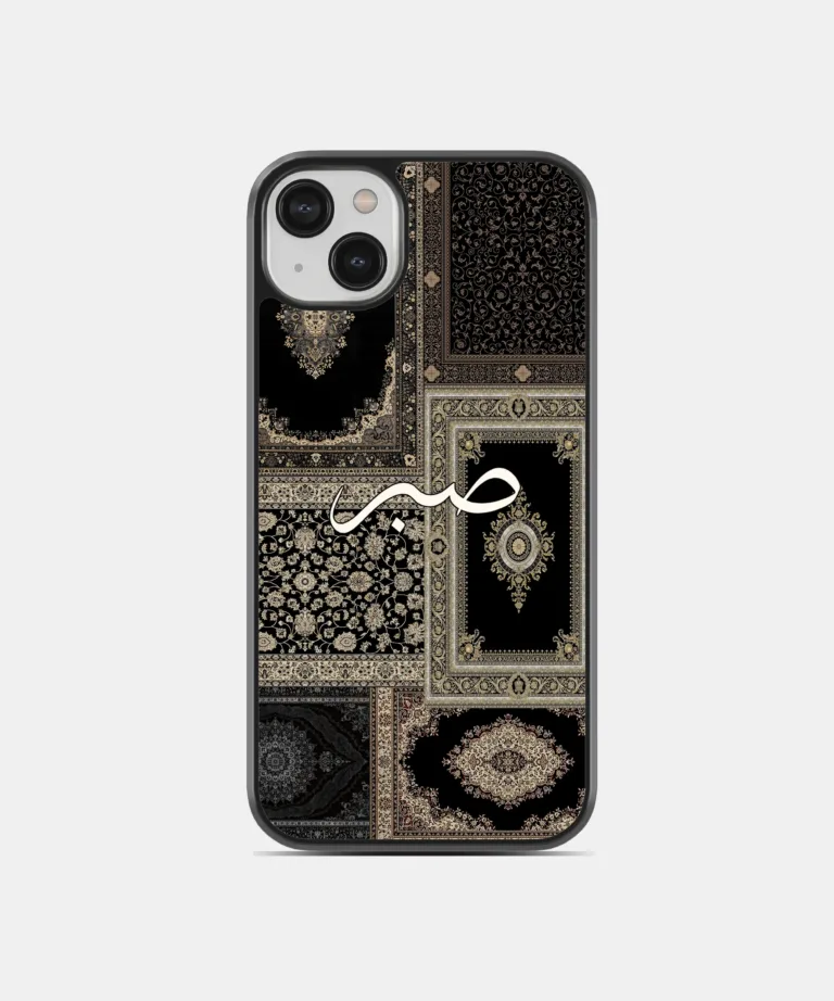 Sabr Black-Biege Persian Design Magsafe Case for iPhone 14 Plus