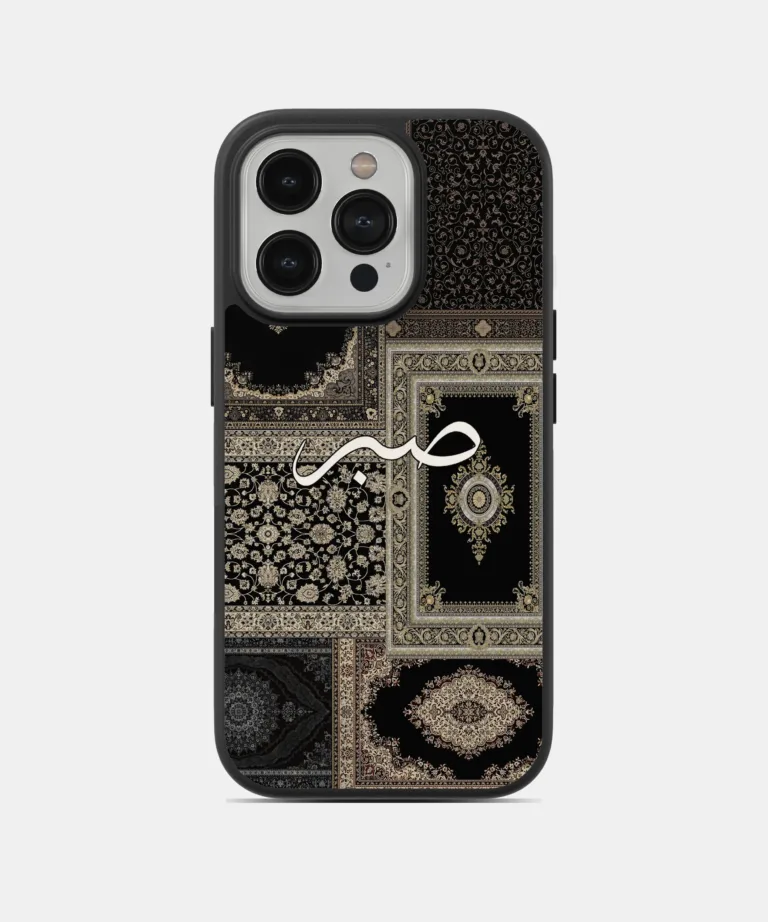 Sabr Black-Biege Persian Design Magsafe Case for iPhone 14 Pro Max