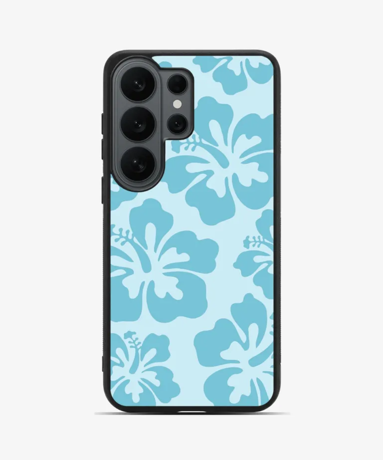 Aqua Hibiscus Magsafe Case Cover for Samsung Galaxy S26 Ultra