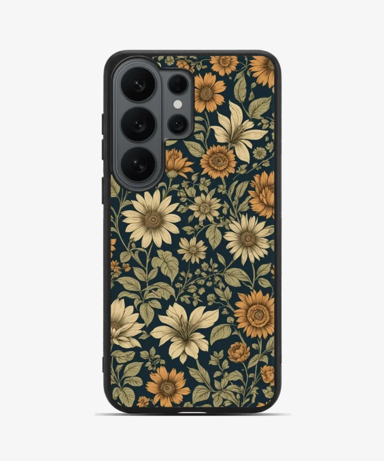 Vintage Floral Magsafe Case Cover for Samsung Galaxy S26 Ultra