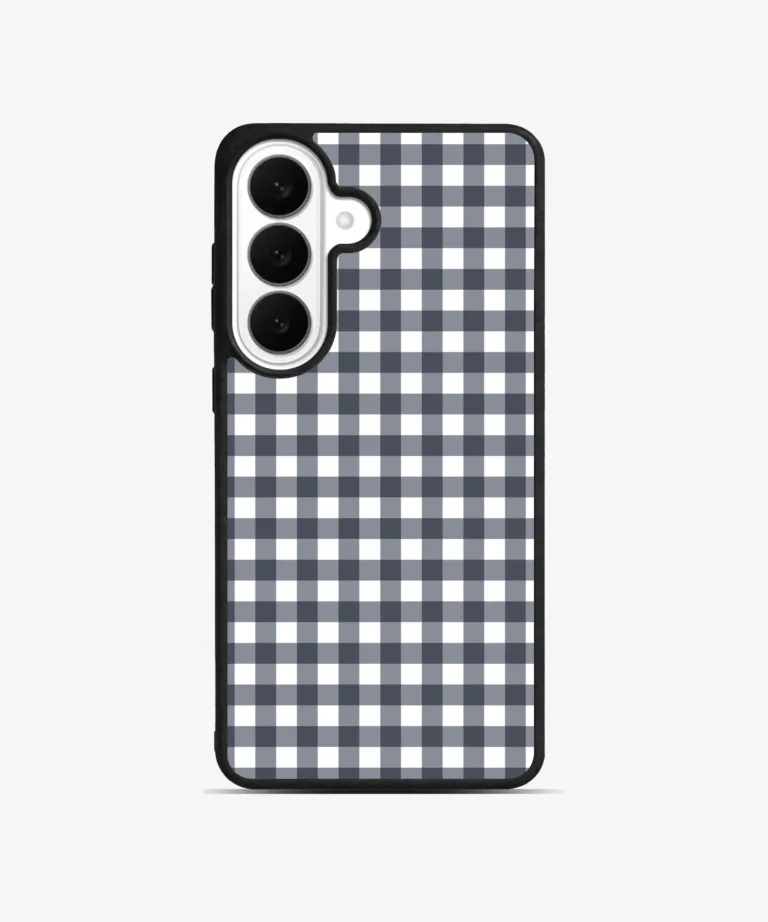 Charcoal Gingham Magsafe Case Cover for Samsung Galaxy S26
