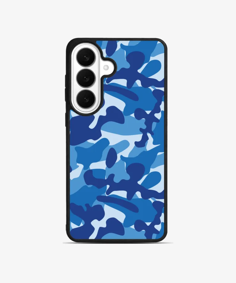 Blue Camo Magsafe Case Cover for Samsung Galaxy S26