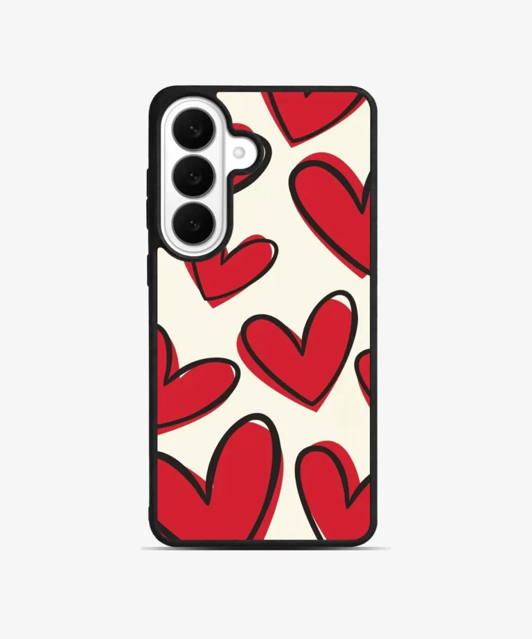Red Motion Hearts Magsafe Case Cover for Samsung Galaxy S26