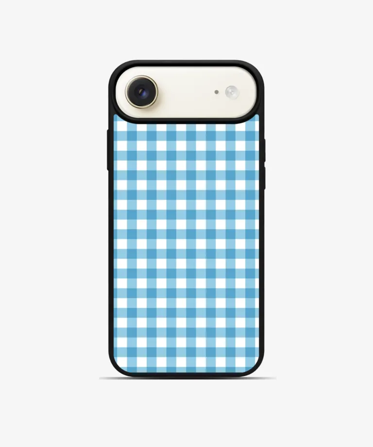 Blue Gingham Magsafe Case Cover for iPhone 17 Air