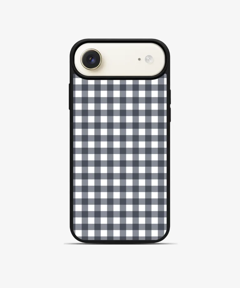 Grey Gingham Magsafe Case Cover for iPhone 17 Air