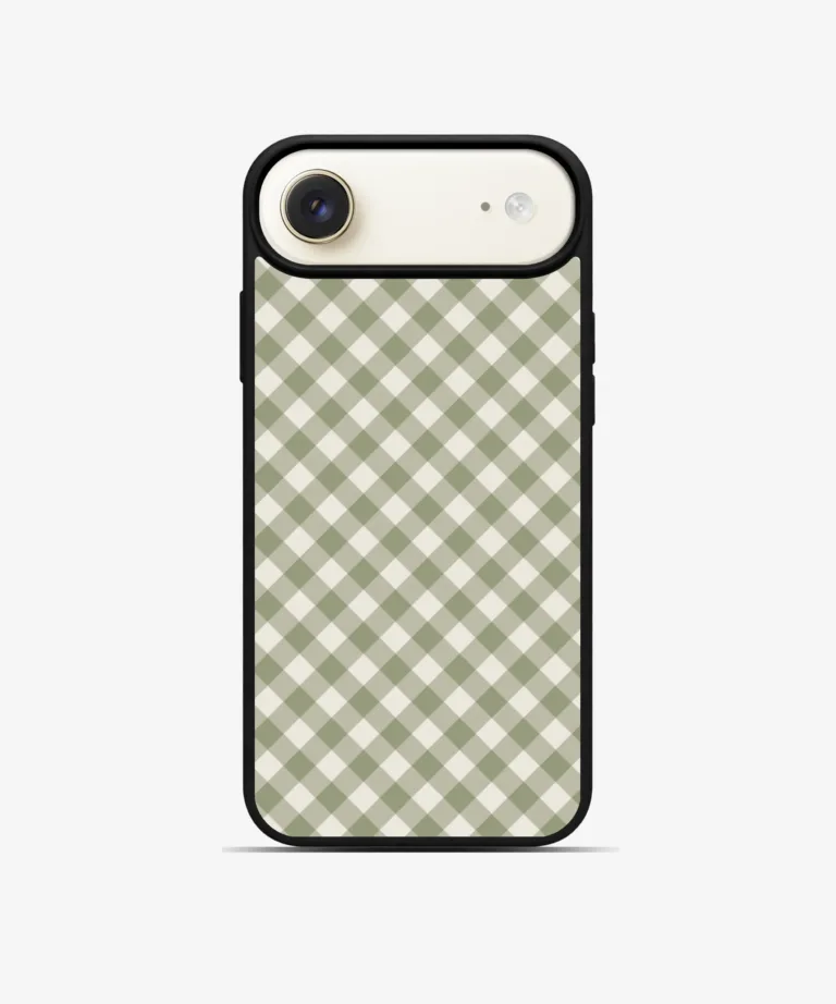Olive Gingham Magsafe Case Cover for iPhone 17 Air