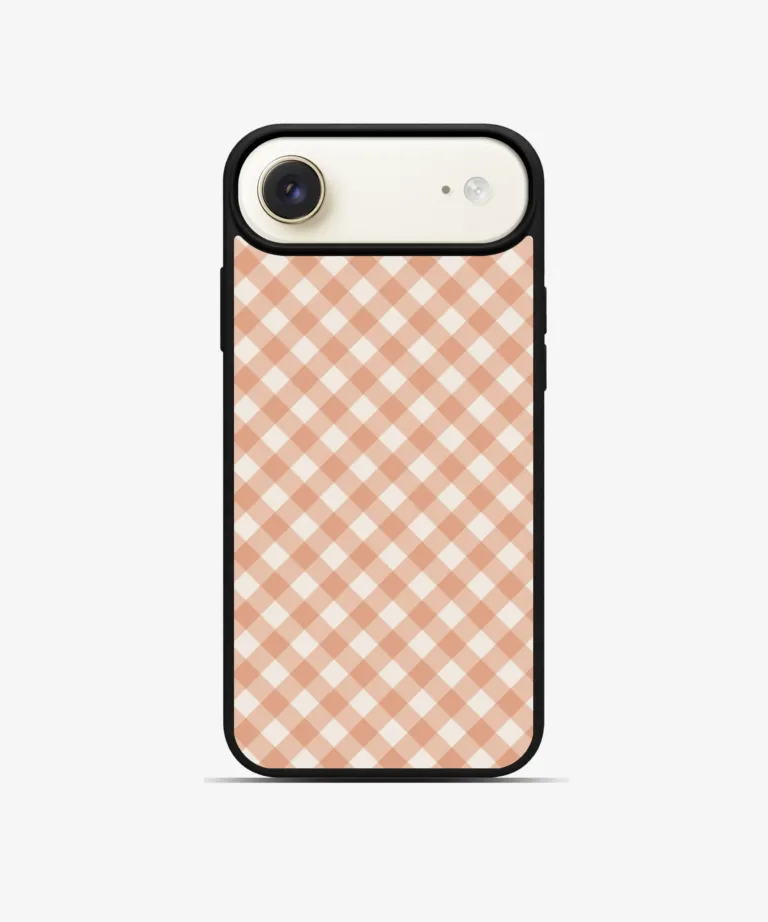 Peach Gingham Magsafe Case Cover for iPhone 17 Air