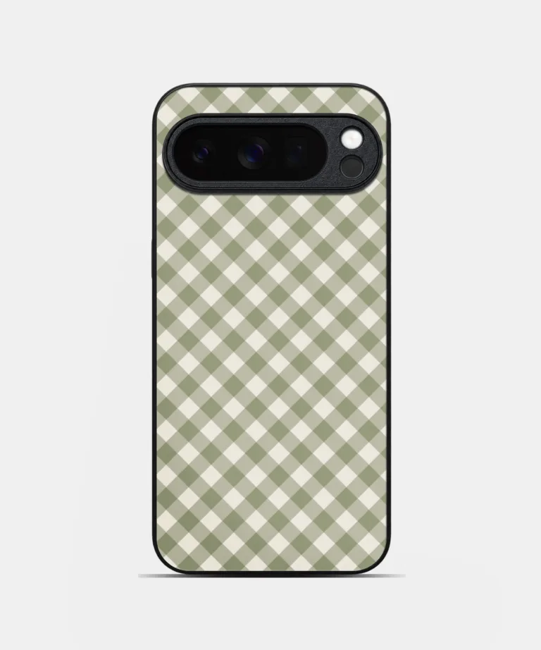 Olive Gingham Magsafe Case for Google Pixel 10 Pro/10 Pro XL